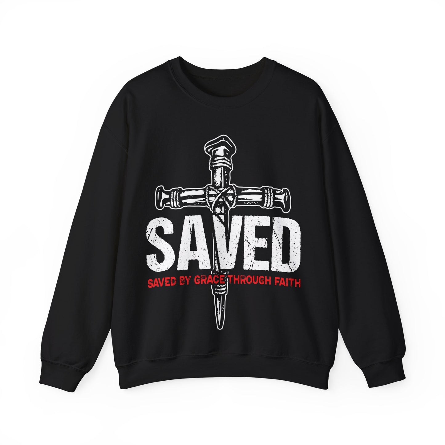 Saved By Grace Through Faith Crewneck Sweatshirt