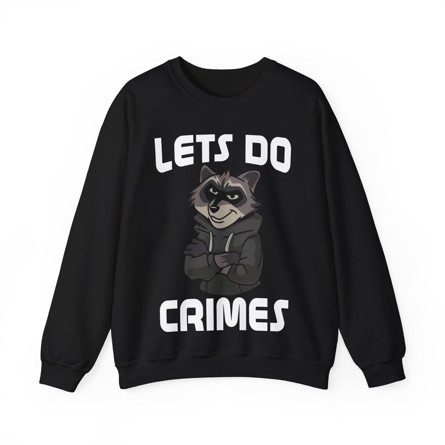 Raccoon Lets Do Crimes Crewneck Sweatshirt