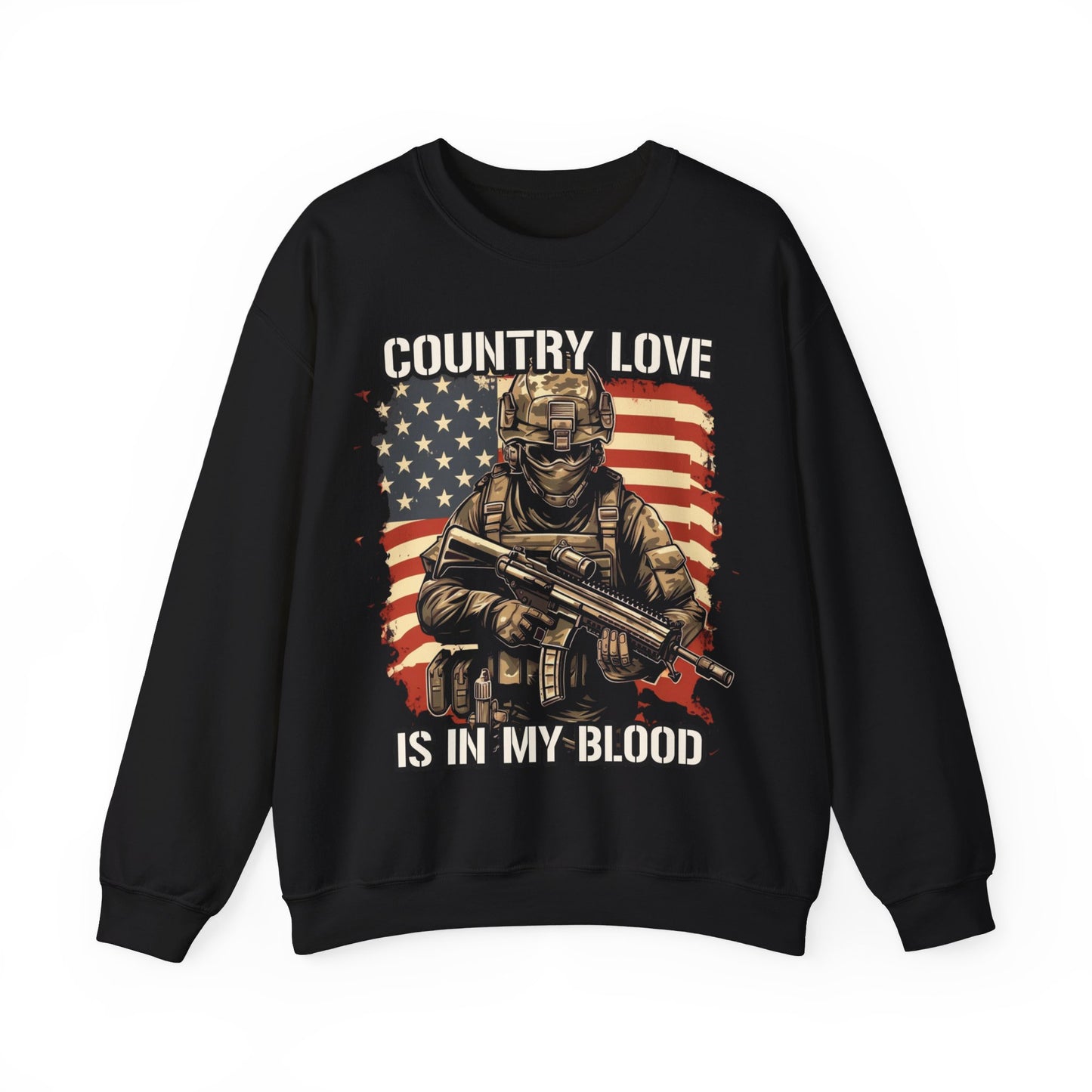 Country Love Is My Blood Crewneck Sweatshirt