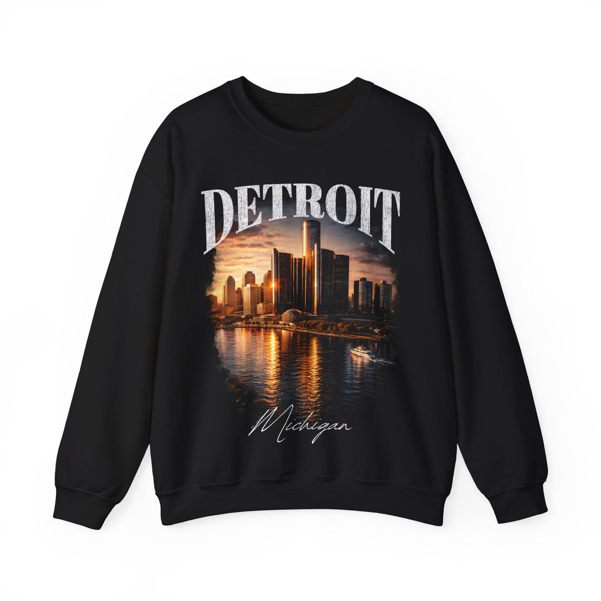 Detroit Michigan Crewneck Sweatshirt