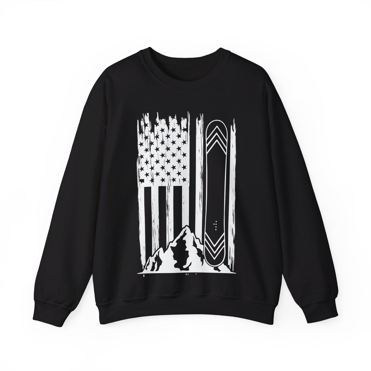 Snowboarding Flag Crewneck Sweatshirt