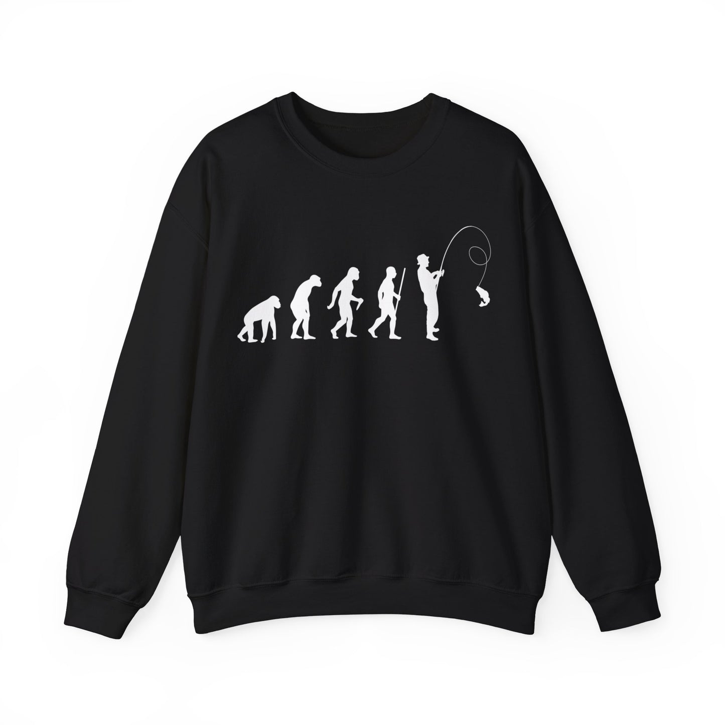 Evolution Of Fishing Crewneck Sweatshirt