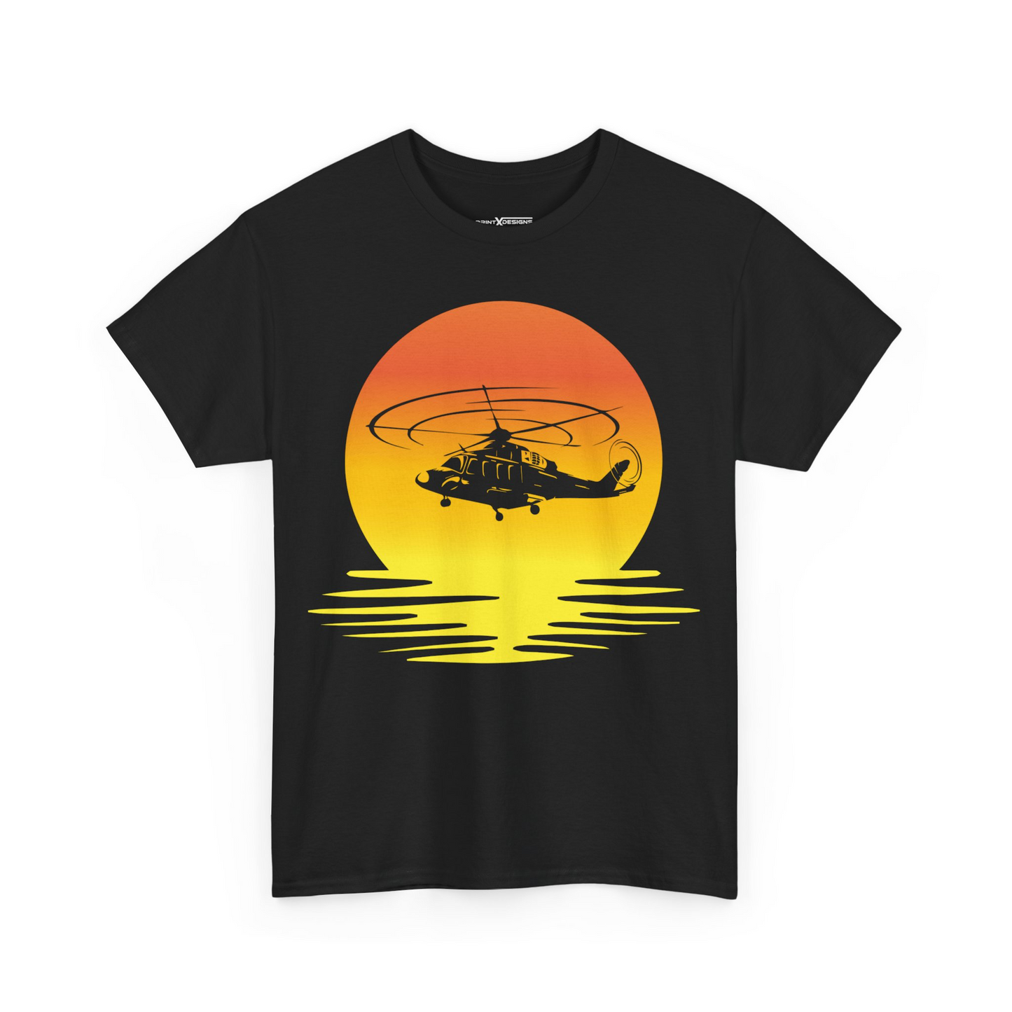 Sunset Apache Helicopter Shirt