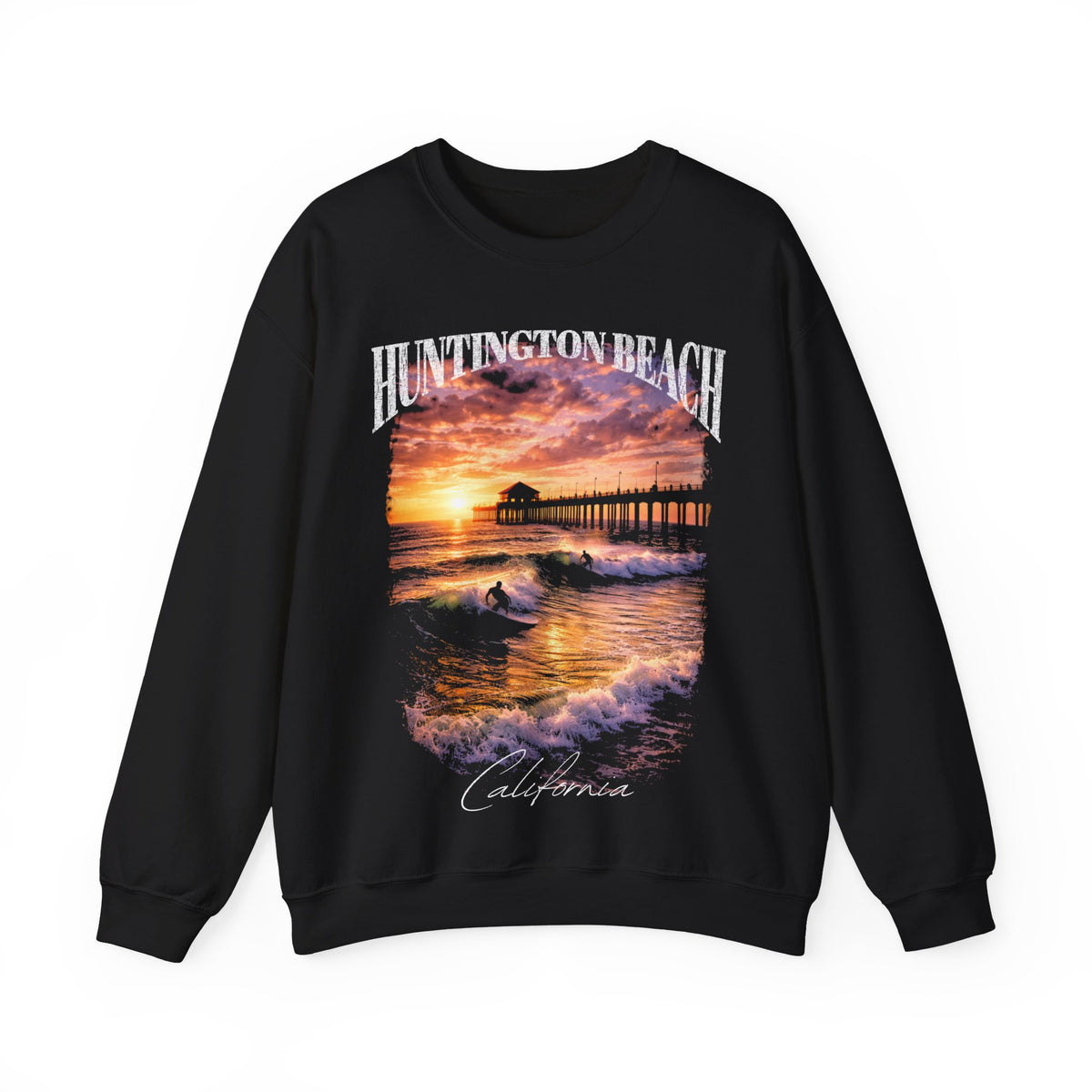 Huntington Beach California Crewneck Sweatshirt