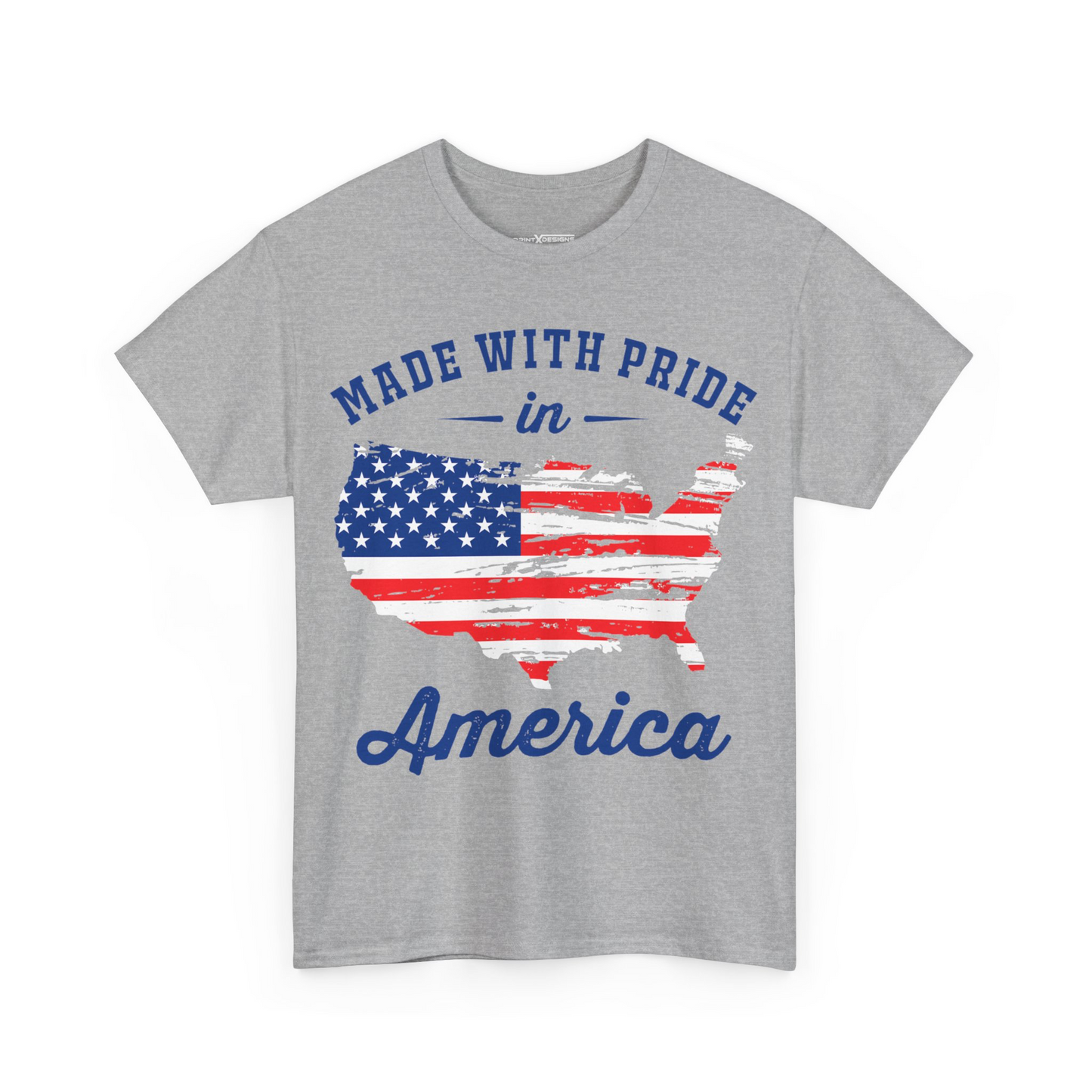 Made With Pride In America Shirt, Patriotic USA Flag Graphic Tee, American Pride T-Shirt, Fourth of July Independence Day Gift for Men & Women