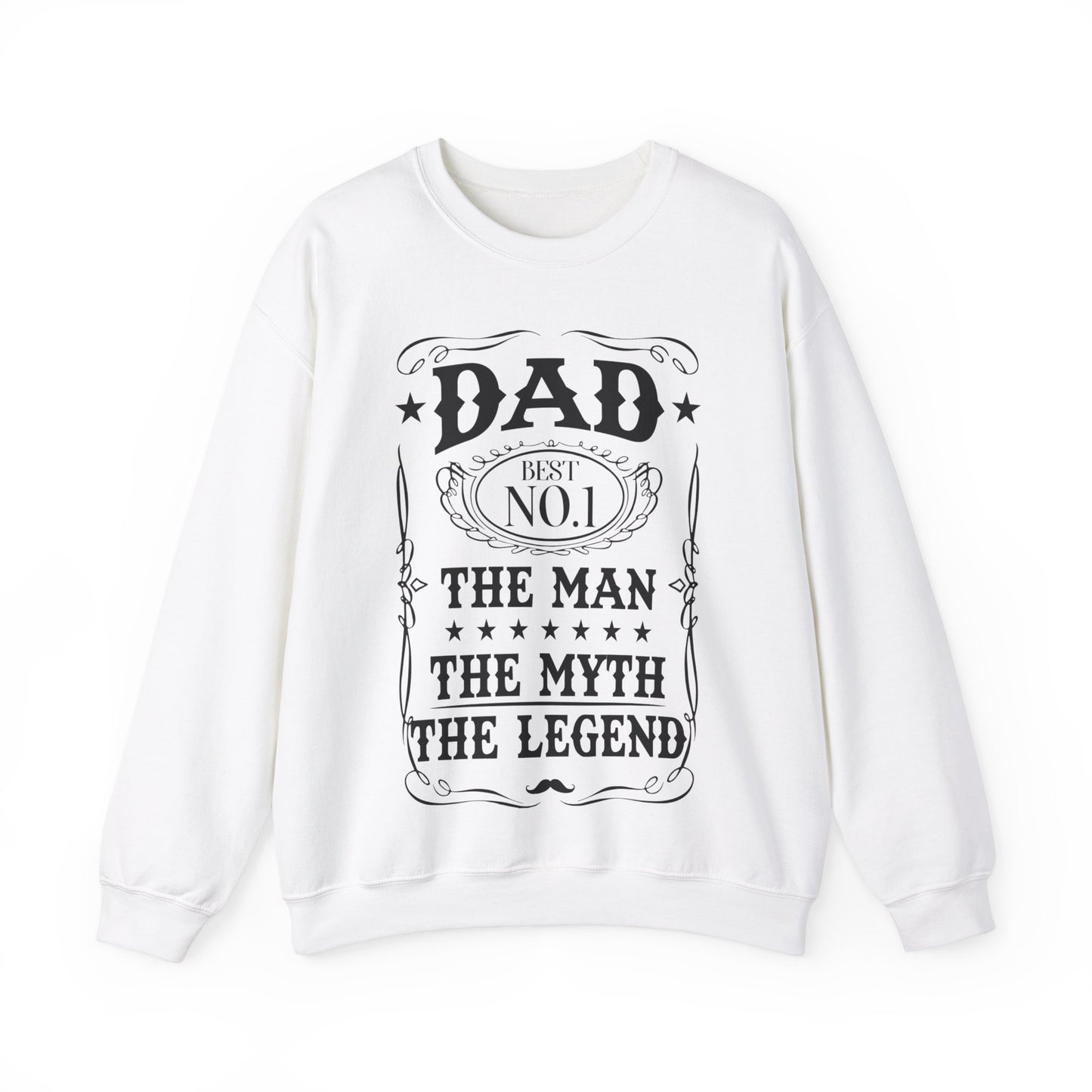 Dad No.1 The Man The Myth The Legend Crewneck Sweatshirt