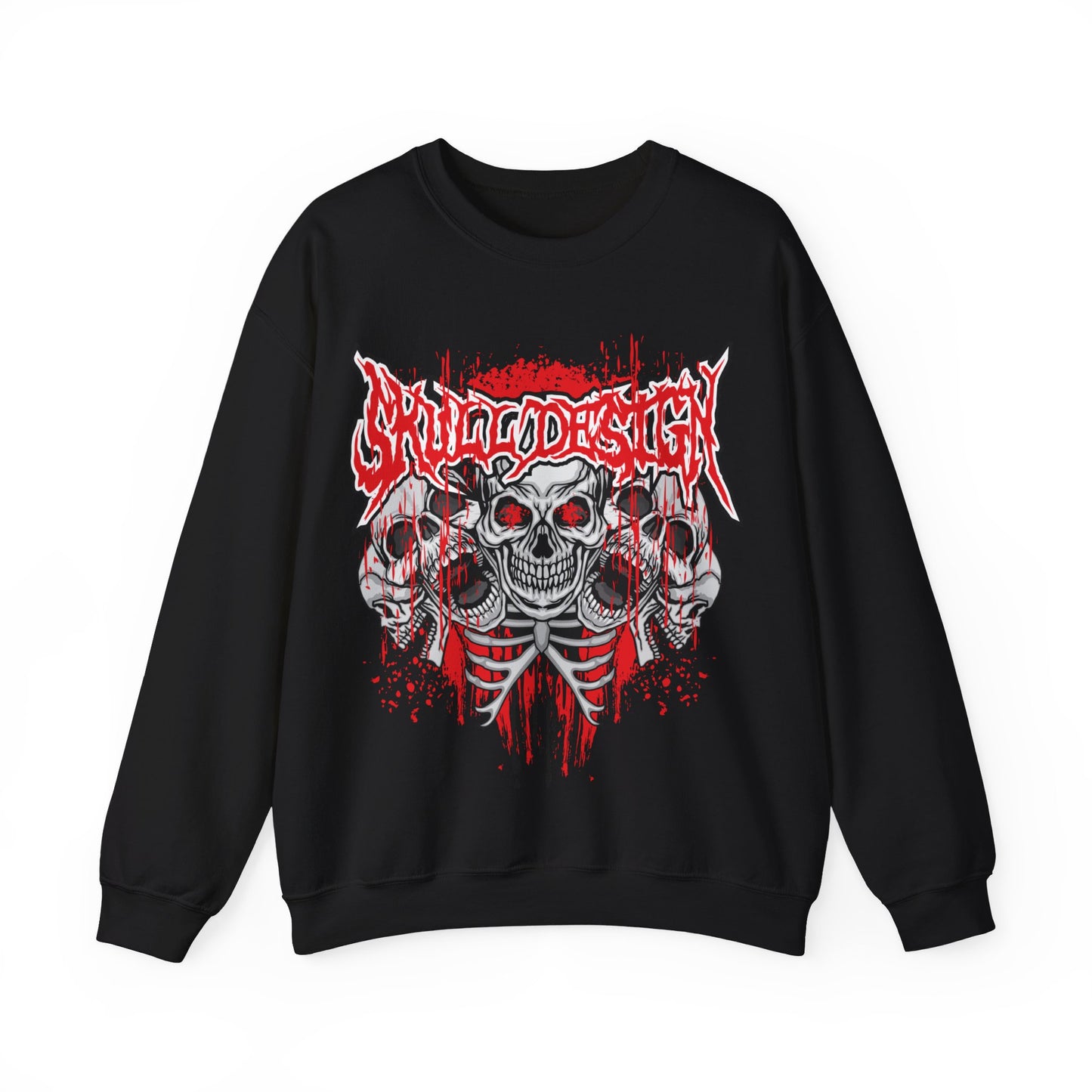 Skull Design Crewneck Sweatshirt