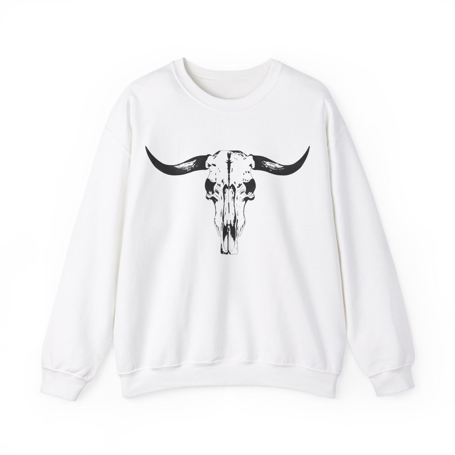 Boho Cow Skull Crewneck Sweatshirt