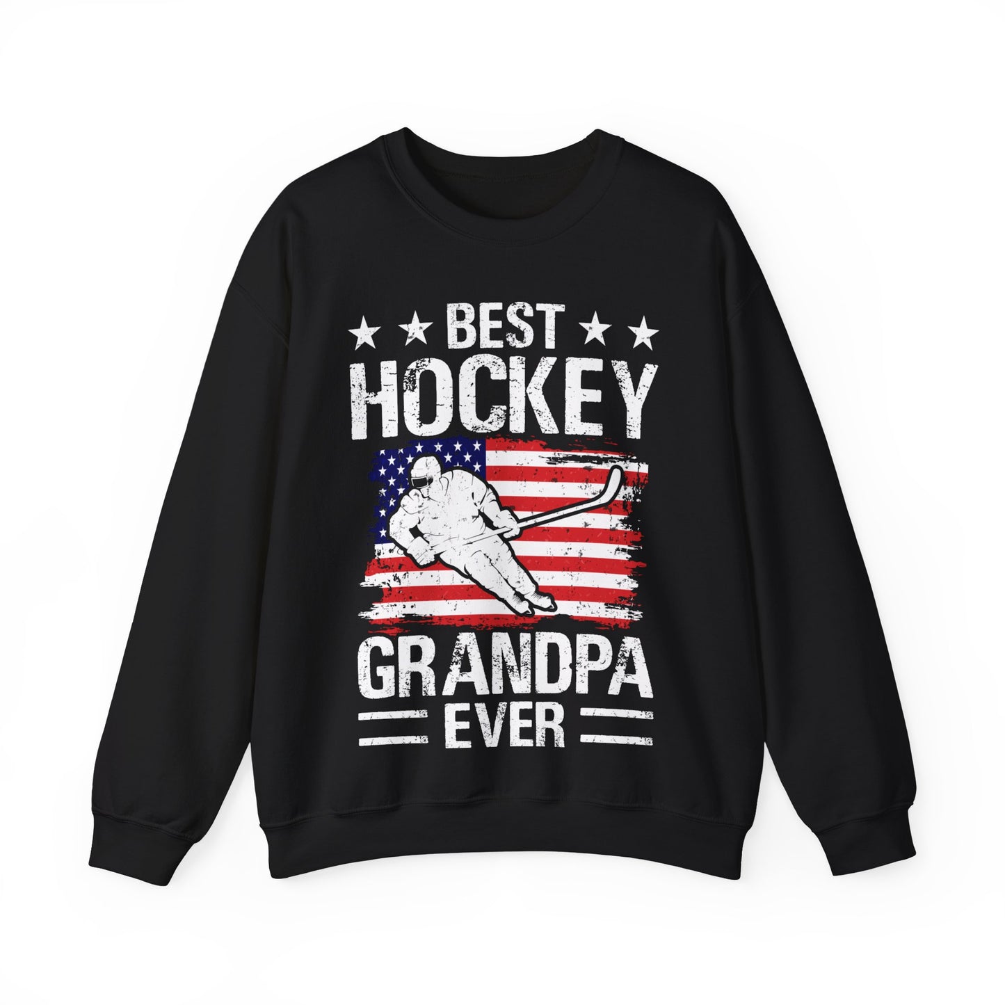 Best Hockey Grandpa Ever Crewneck Sweatshirt