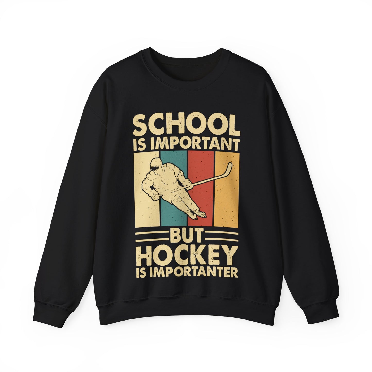 School Is Important But Hockey Is Importanter Crewneck Sweatshirt