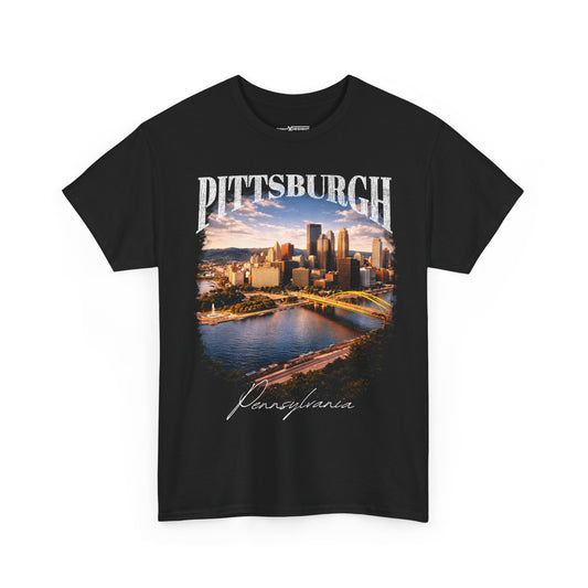 Pittsburgh Pennsylvania Graphic T-Shirt | Steel City Pride USA Souvenir Streetwear Unisex Gift Tee