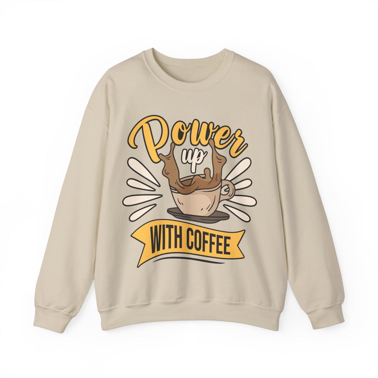 Power Up With Coffee Crewneck Sweatshirt