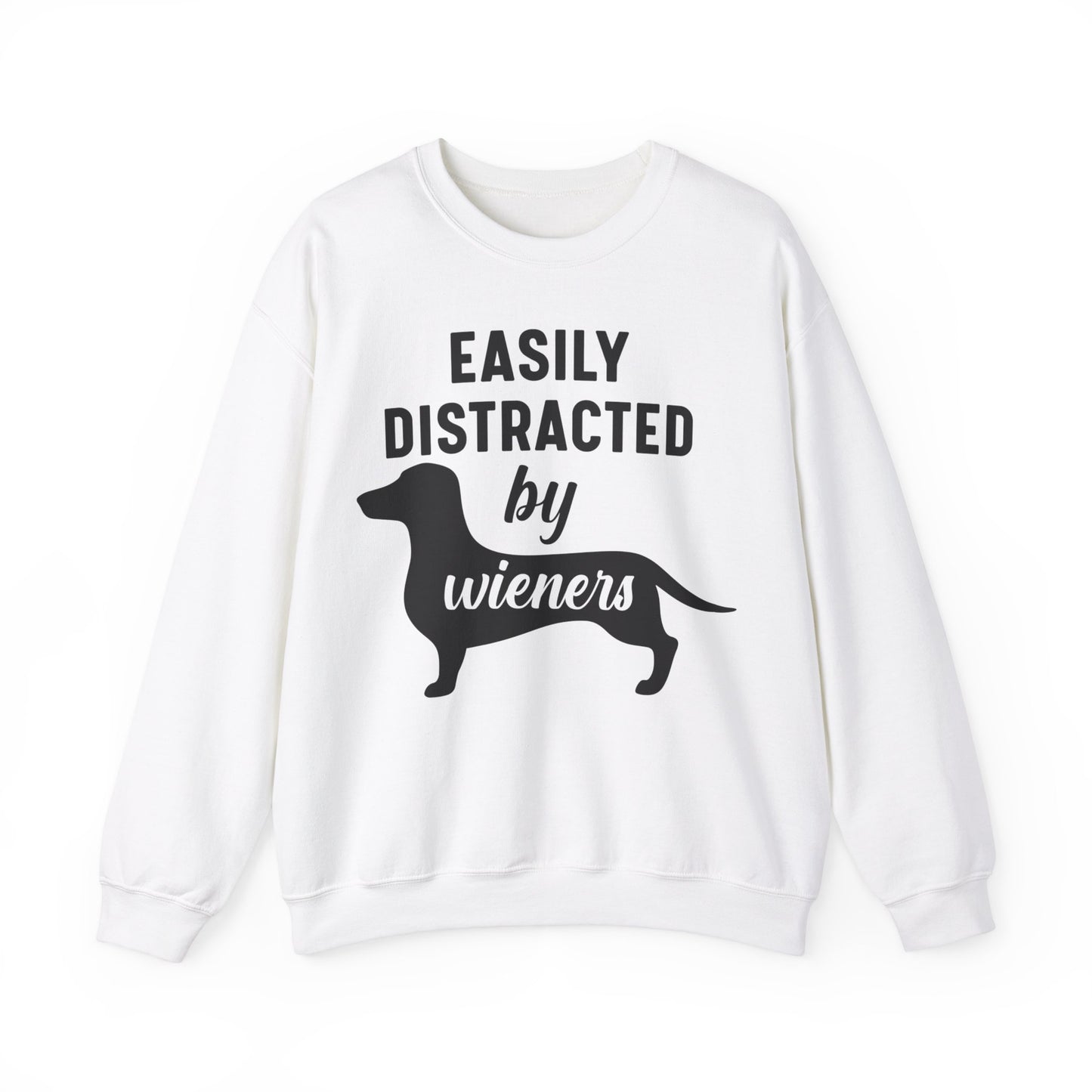 Easily Distracted By Wieners Crewneck Sweatshirt