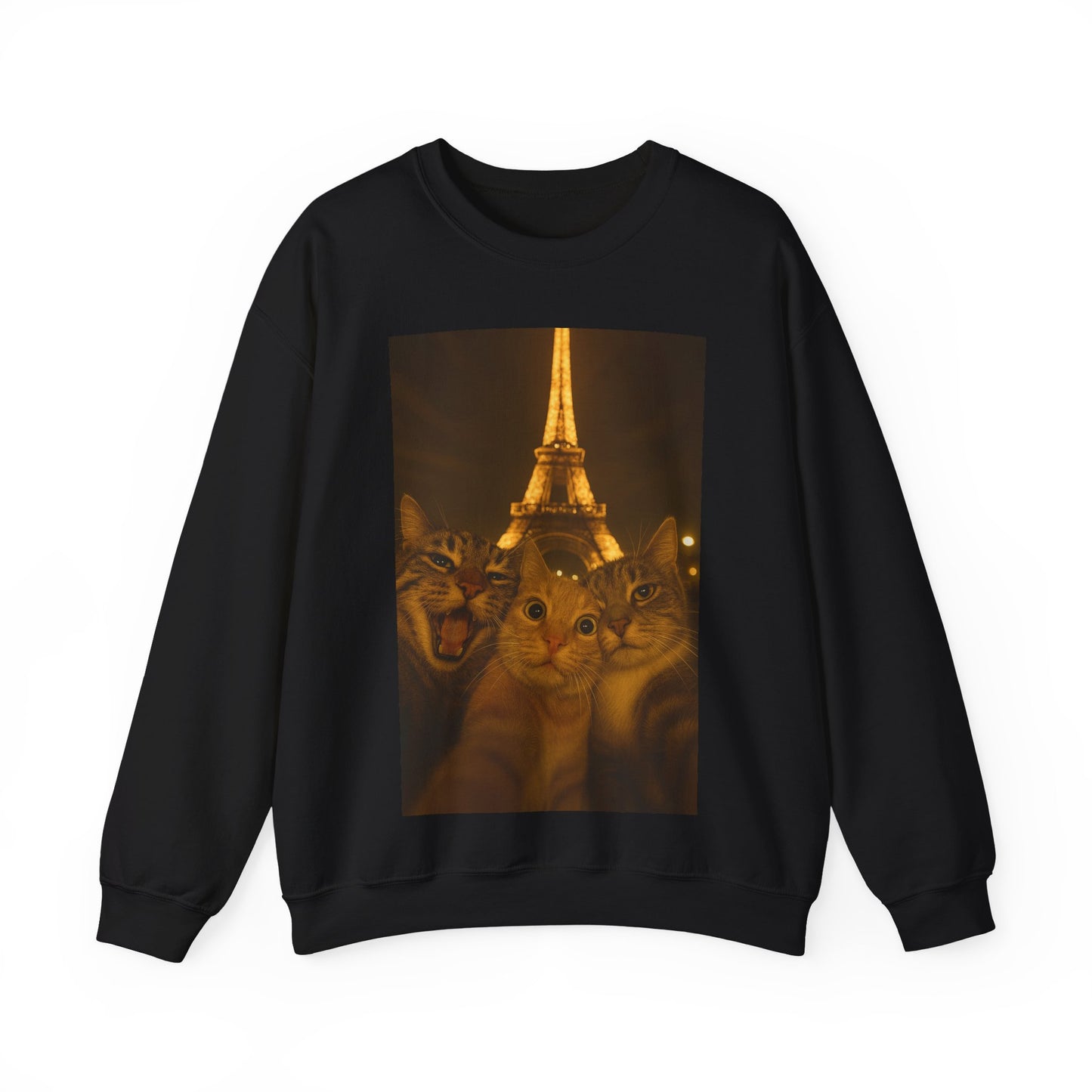 Cat At Paris Crewneck Sweatshirt