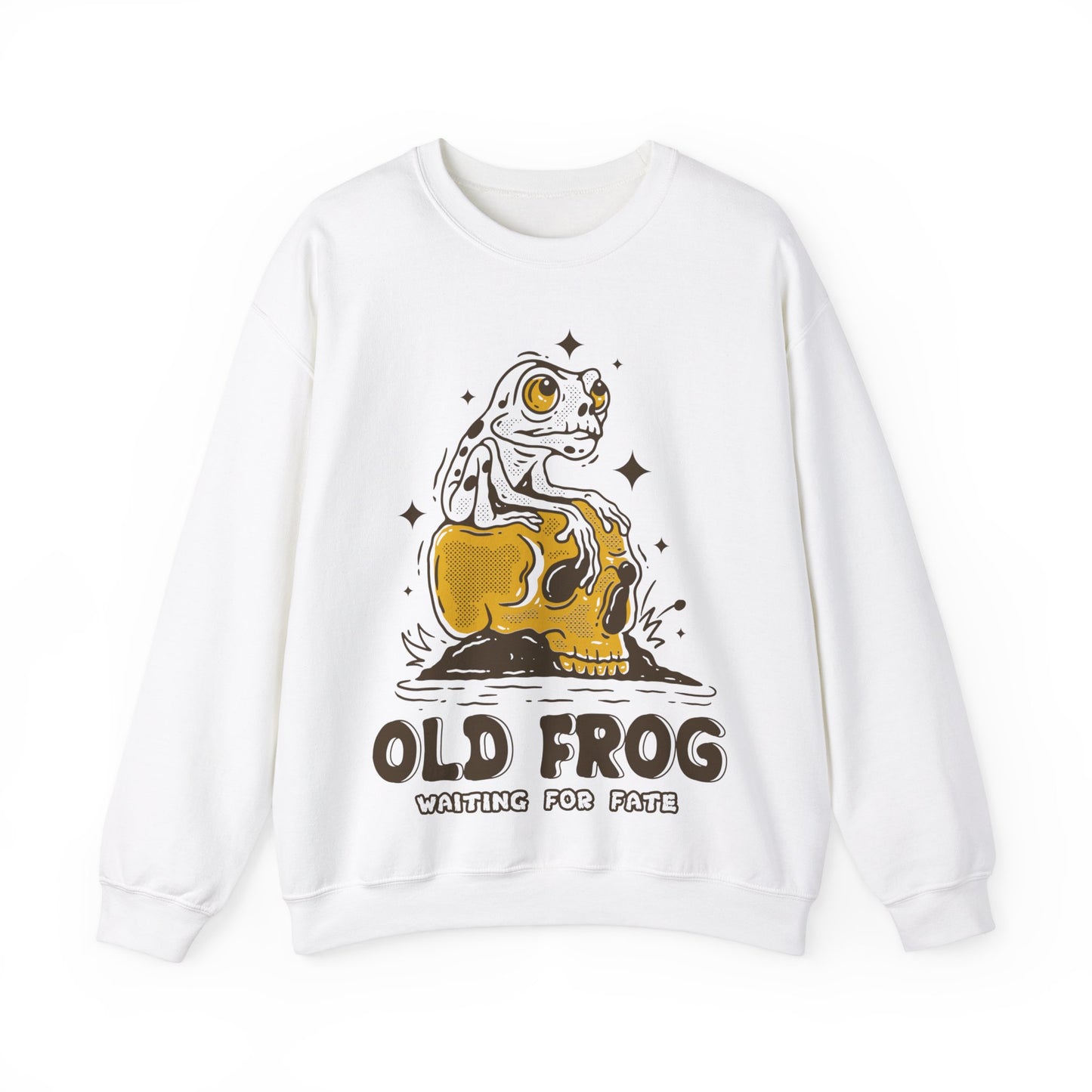 Old Frog Waiting For Fate Crewneck Sweatshirt