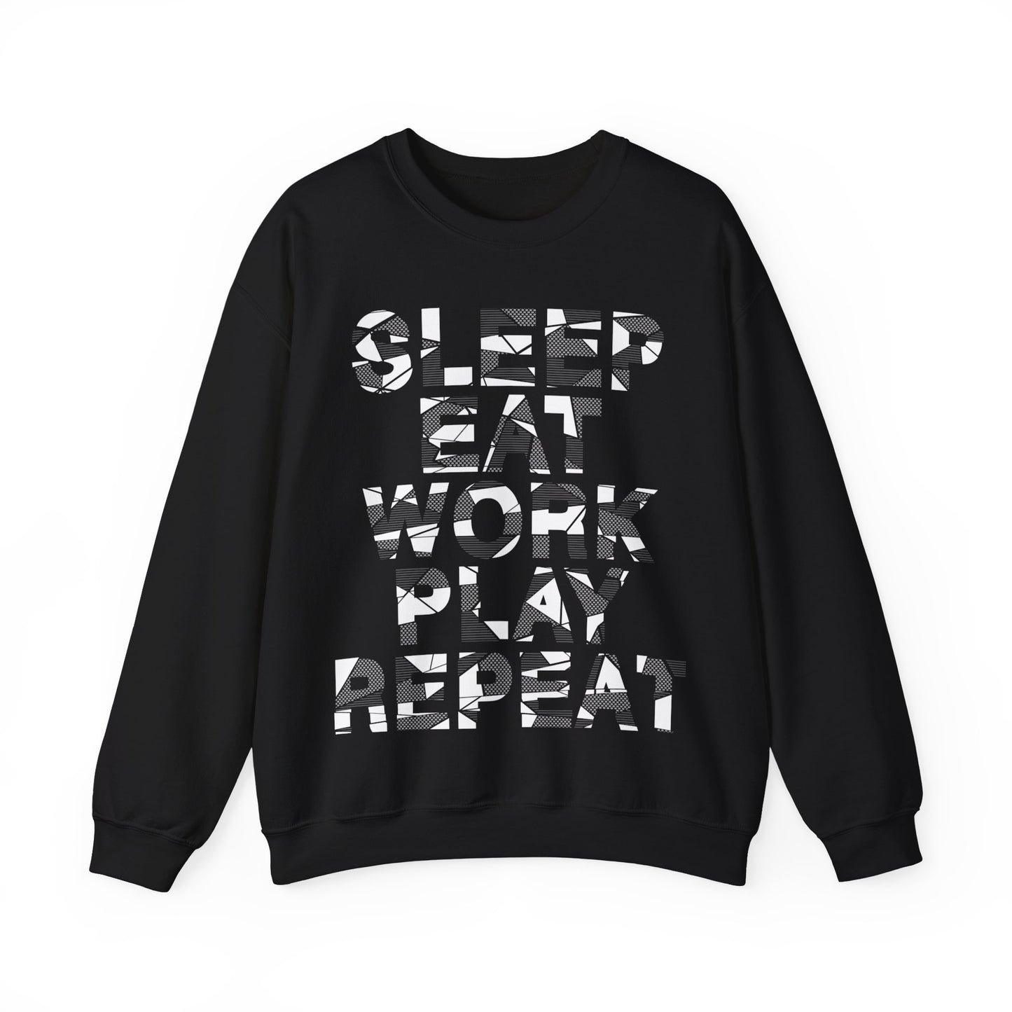 Sleep Eat Work Play Repeat Crewneck Sweatshirt