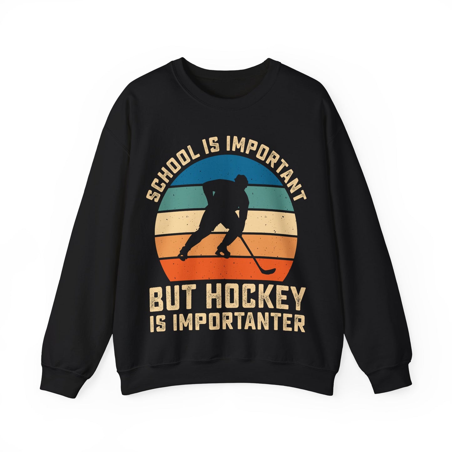School Is Important But Hockey Is Importanter Crewneck Sweatshirt