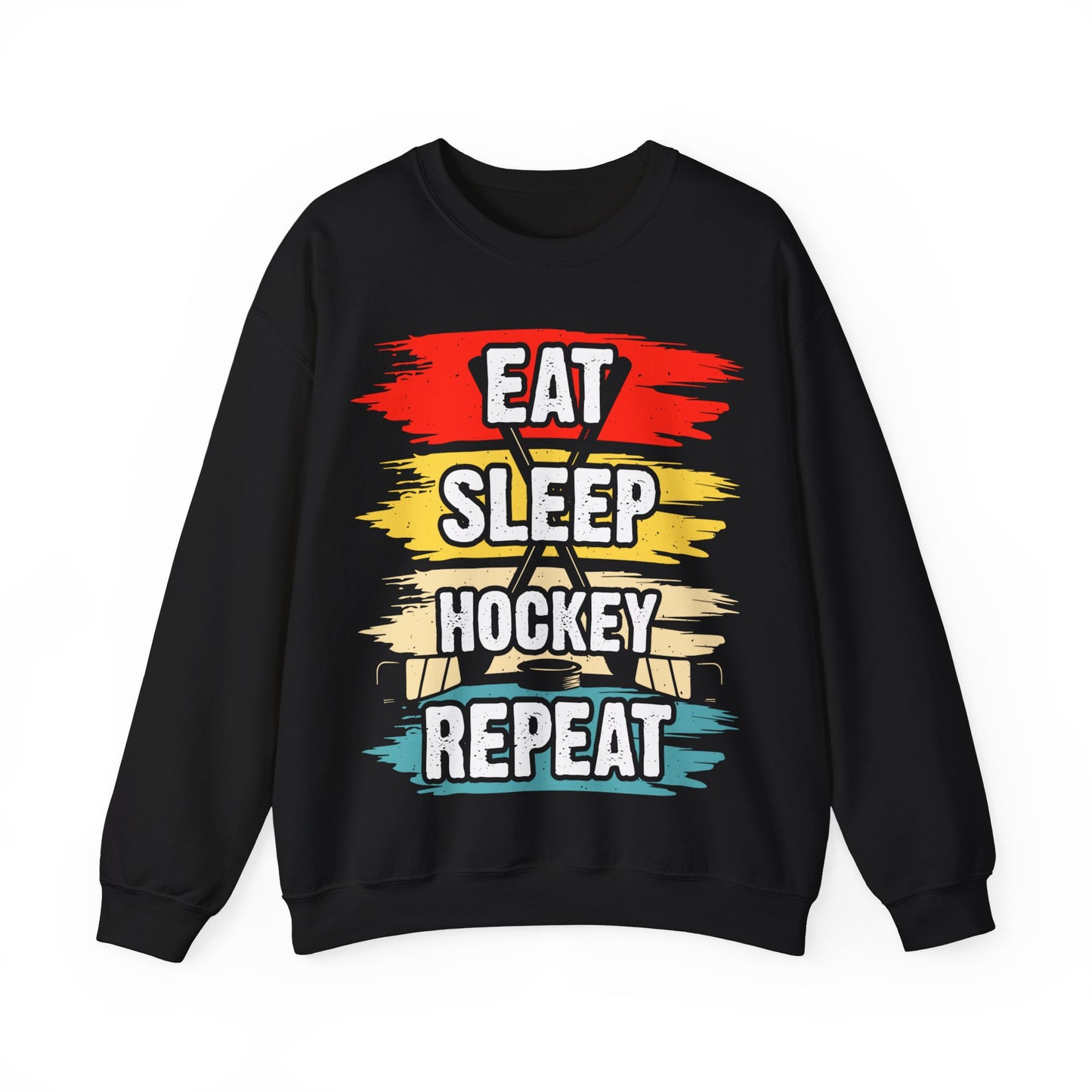 Eat Sleep Hockey Repeat Crewneck Sweatshirt