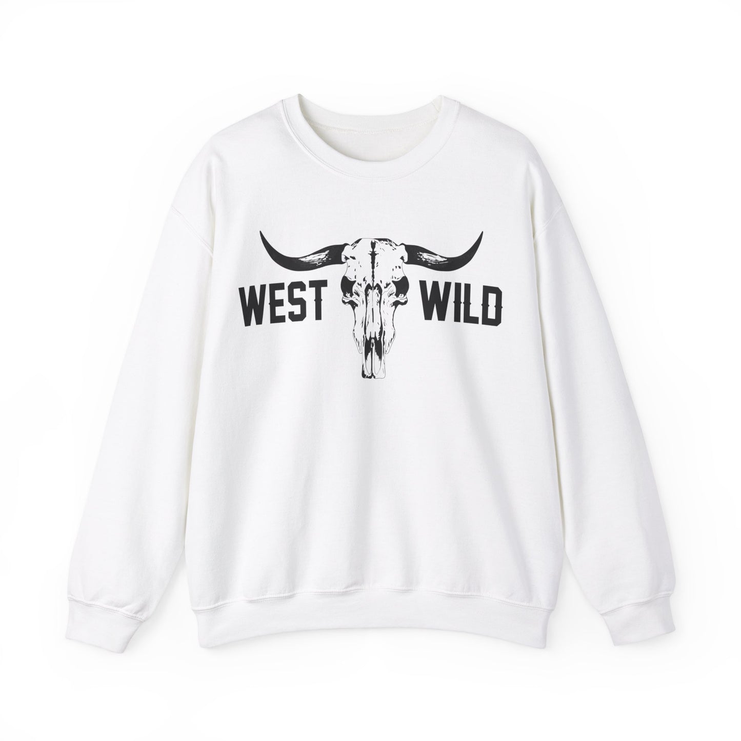 Boho Cow Skull Crewneck Sweatshirt