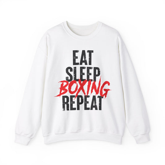 Eat Sleep Boxing Repeat Crewneck Sweatshirt