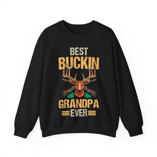 Best Buckin Grandpa Ever Crewneck Sweatshirt