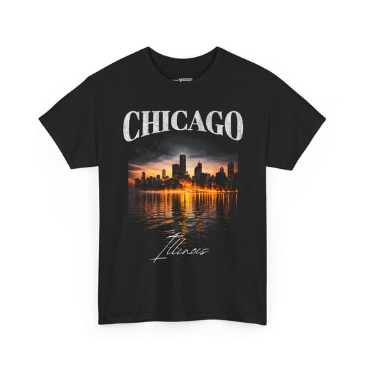 Chicago Illinois Graphic T-Shirt | Windy City Midwest Street Pride Tee