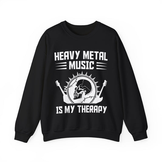 Heavy Metal Music Is My Therapy Crewneck Sweatshirt