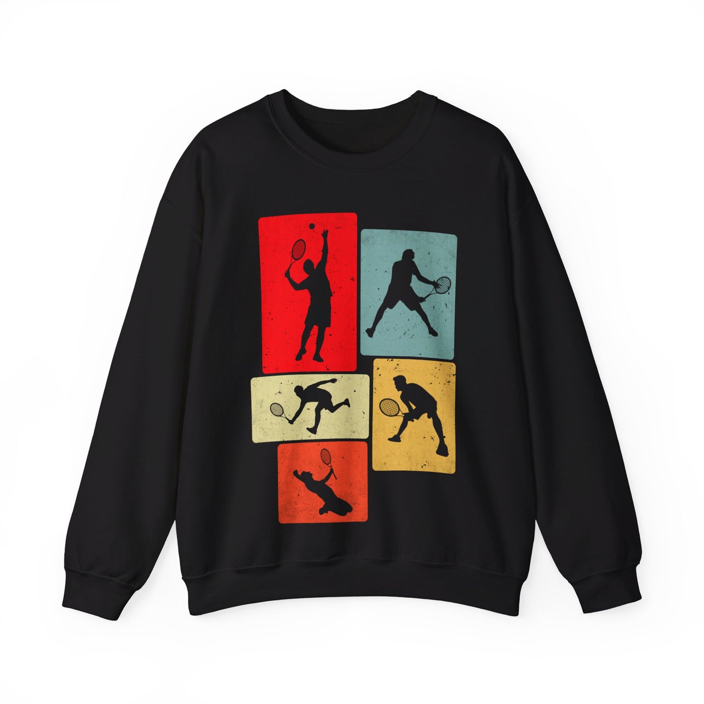 Retro Playing Tennis Crewneck Sweatshirt