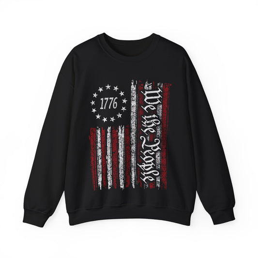 USA American Flag We The People 1776 Crewneck Sweatshirt