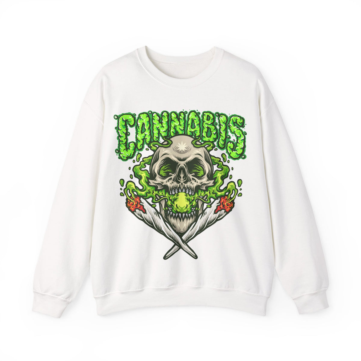Cannabis Weed Sweatshirt | 420 Crewneck Graphic | Stoner
