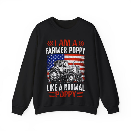 I Am A Farmer Poppy Like Normal Poppy Crewneck Sweatshirt