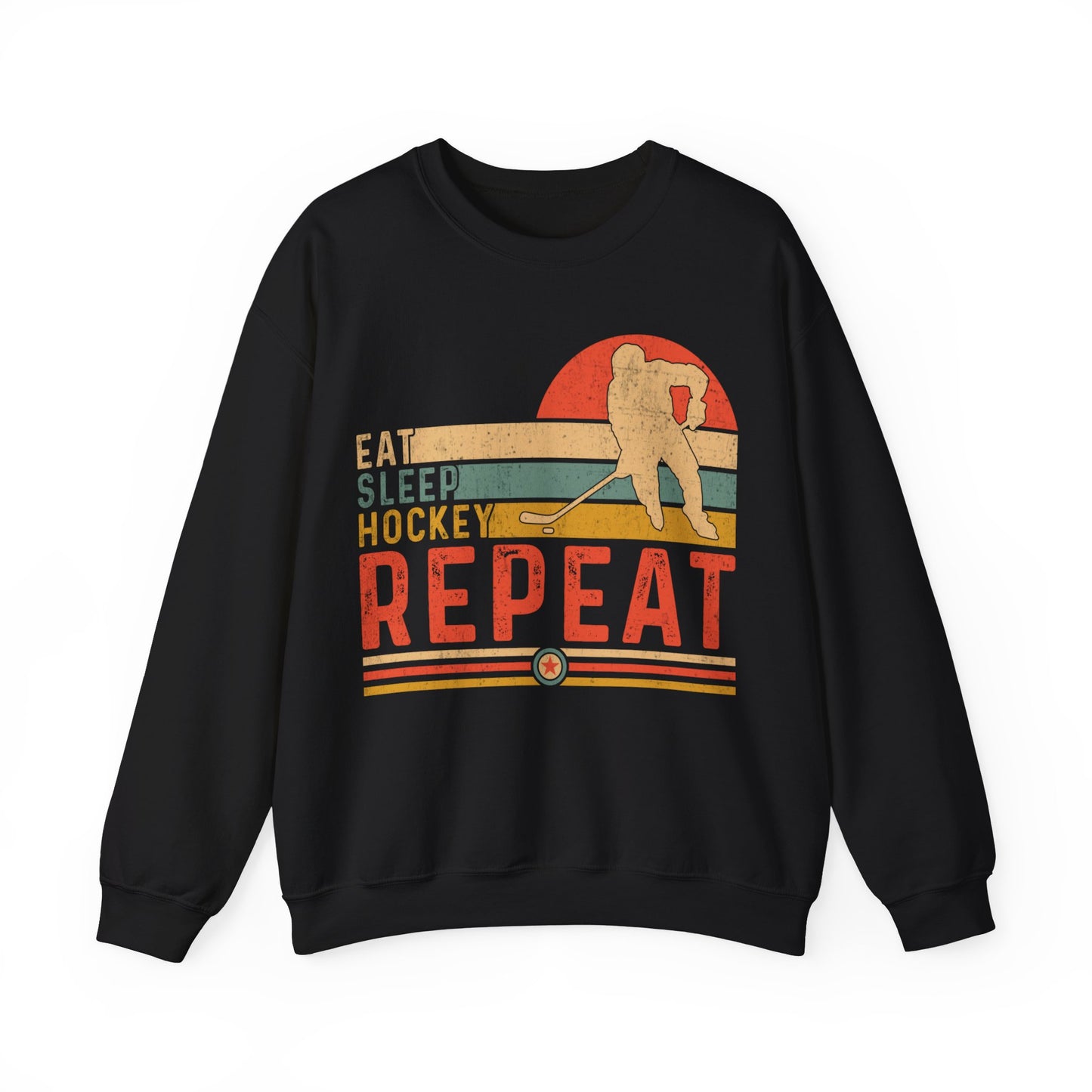 Eat Sleep Hockey Repeat Crewneck Sweatshirt