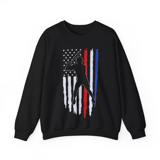 Baseball Flag Crewneck Sweatshirt