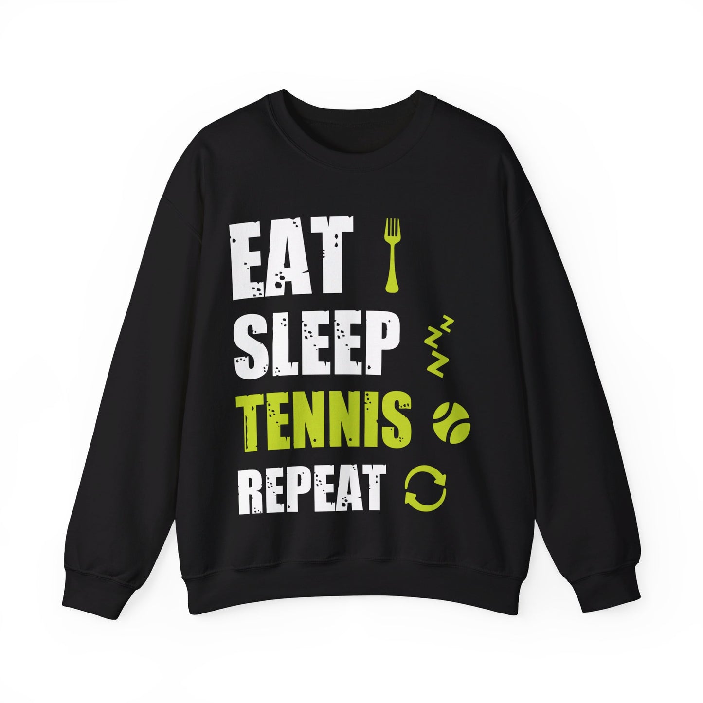 Eat Sleep Tennis Repeat Crewneck Sweatshirt
