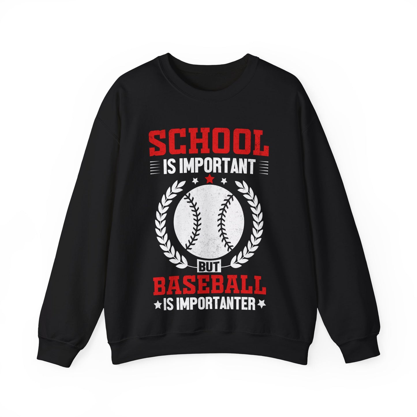 School Is Important But Baseball Is Importanter Crewneck Sweatshirt