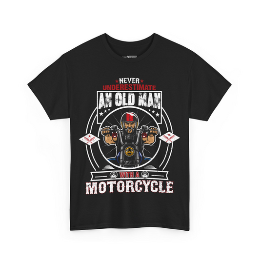 Never Underestimate An Cold Man With A Motorcycle Shirt