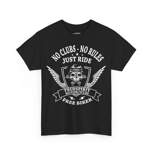 No Club No Rules Just Ride True Spirt Motorcycle Free Biker Shirt